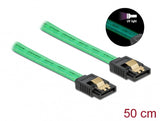 DeLOCK 82069 SATA-kabel 0,5 m SATA 7-pin Grøn