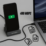 4smarts 541426 mobil dockingstation Smartphone Sort, Grå