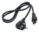 Akyga Cable power AK-NB-08A Hybrid standard C/E/F CEE 7/7 - Euro 3-Pin C5 IEC - Kabel - 1 m Sort CEE7/7 C5 forbinder