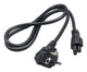 Akyga Cable power AK-NB-08A Hybrid standard C/E/F CEE 7/7 - Euro 3-Pin C5 IEC - Kabel - 1 m Sort CEE7/7 C5 forbinder