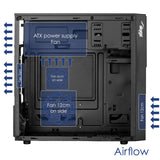 Akyga Obudowa Micro ATX AK19BK USB-C + USB 3.0 + 2x USB 2.0 czarna bez PSu Micro Tower Sort