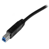 StarTech.com USB3CAB1M USB-kabel USB 3.2 Gen 1 (3.1 Gen 1) 1 m USB A USB B 5 Gbit/sek. Sort