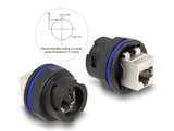 DeLOCK 67048 kabel kønsskifter RJ45 Sort, Metallic