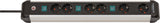 Brennenstuhl 1391030601 stikdåse 3 m 6 AC stikkontakt(er) Indendørs Sort, Sølv
