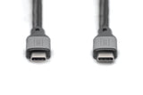 Digitus DB-300443-030-S USB-kabel USB4 Gen 2x2 3 m USB C 20 Gbit/sek. 100 W Sort