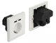 DeLOCK 11471 stikkontakt CEE 7/3 + USB Hvid