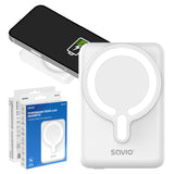 Savio BA-13 powerbank 10000 mAh Trådløs opladning Hvid