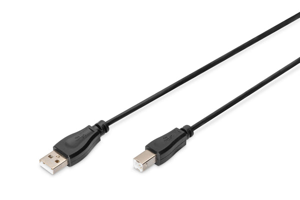Digitus AK-300102-018-S USB-kabel USB 2.0 1,8 m USB A USB B 0,48 Gbit/sek. Sort