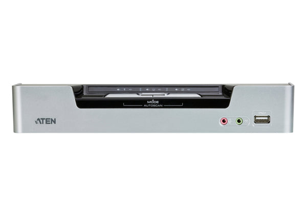 ATEN CS1642A KVM Switch Stativ-montering Sort, Sølv