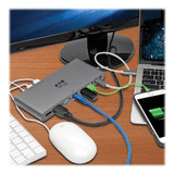 Tripp Lite U442-DOCK4-INT dockingstation Ledningsført USB 3.2 Gen 2 (3.1 Gen 2) Type-C Grå