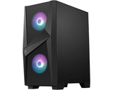 MSI MAG FORGE 100R computeretui Midi Tower Sort, Transparent