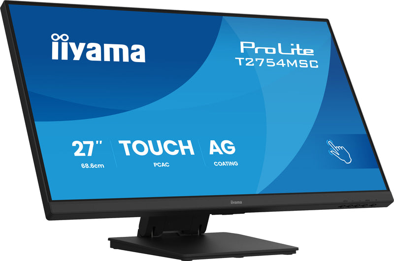 iiyama ProLite T2754MSC-B2AG computerskærm 68,6 cm (27") 1920 x 1080 pixel Fuld HD LED Berøringsskærm Multibruger Sort