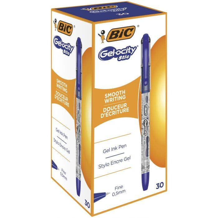 BIC CEL1010265 gel pen Fin Optrækkelig gel pen Blå 30 stk