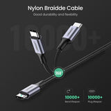 Ugreen 70429 USB-kabel 1 m USB C 0,48 Gbit/sek. 100 W Sort