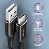Axagon BUCM-AM15AB USB-kabel USB 2.0 1,5 m USB A USB C 0,48 Gbit/sek. Sort