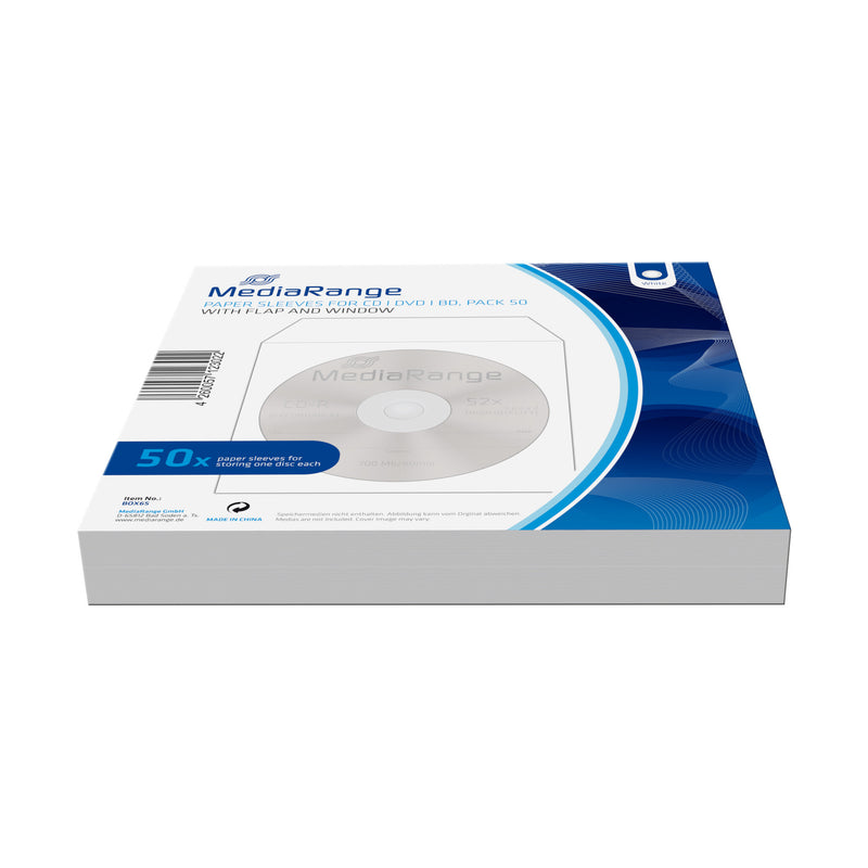 MediaRange BOX65 optisk disk etui 1 diske Hvid