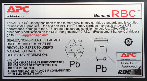 APC APCRBC140 UPS batteri Blybatterier (VRLA) 192 V
