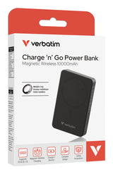 Verbatim Charge 'n' Go Essentials 10000 mAh Trådløs opladning Sort