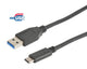 Prokord USB-0058 USB-kabel USB 3.2 Gen 1 (3.1 Gen 1) 1 m USB A USB C Sort