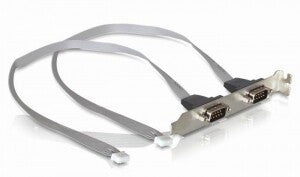 DeLOCK Slot bracket 2 x COM port (2 mm pitch) serielkabel Sølv DB-9