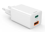 Hama 00201993 oplader til mobil enhed Mobiltelefon, Laptop, Smartphone, Tablet Hvid Vekselstrøm Hurtig opladning Indendørs