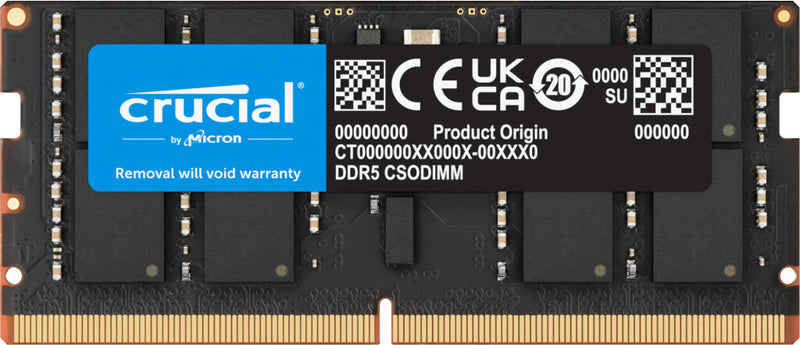 Crucial CT32G64C52CS5 hukommelsesmodul 32 GB 1 x 32 GB DDR5 6400 MT/s 262-pin SO-DIMM