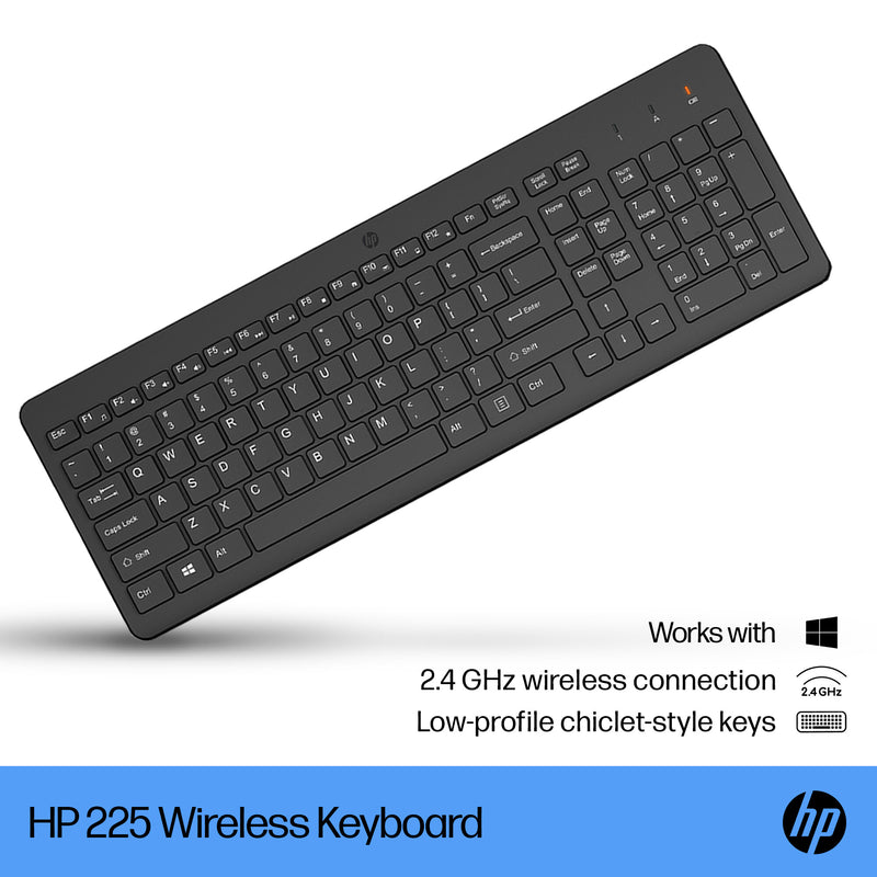 HP 225 WL KBD tastatur Universel RF trådløst Sort