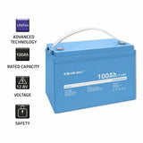 Qoltec 53705 batteri til køretøj Lithium jern fosfat (LiFePO4) 100 At 12,8 V 100 A Bil