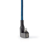 Nedis GCTB39650AL10 Lightning kabel 1 m Sort, Blå