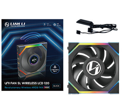 Lian Li UNI FAN SL Wireless LCD 120 Computerkabinet Ventilator 12 cm Sort 1 stk