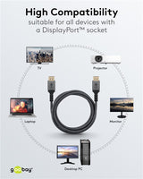 Goobay 75681 DisplayPort kabel 3 m Sort