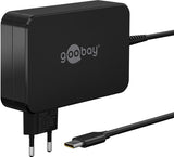 Goobay 65420 oplader til mobil enhed Laptop Sort Vekselstrøm Hurtig opladning Indendørs