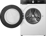 Hisense Vaske tørremaskine (8/5 kg) med Wash&Dry 60’, Auto Wash tilpasning og dampprogrammer til hygiejnisk tøjpleje. Wi Fi styring og invertermotor giver fleksibilitet, pålidelig drift og en pladsbesparende løsning til hverdagen.