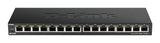 D-Link DGS-1016S Ikke administreret Gigabit Ethernet (10/100/1000) Sort