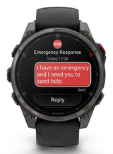 Garmin fēnix 8 Pro 3,56 cm (1.4") AMOLED 47 mm Digital 454 x 454 pixel Berøringsskærm Grå Wi-Fi GPS (satellit)