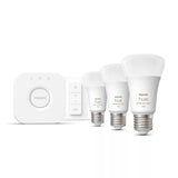 Philips Hue White and Color ambiance Startsæt: 3 x E27 pærer (1100) + Dimmer switch