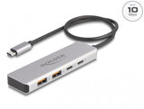 DeLOCK 64230 interface hub USB Type-C 10000 Mbit/s Grå