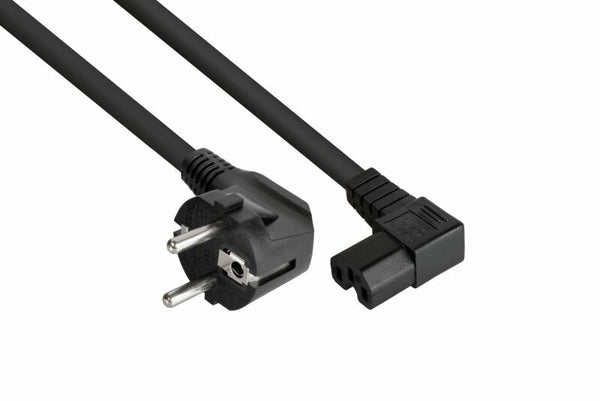 Kabelmeister Kabel / Adapter Sort 0,5 m Strømstik type E+F IEC C15