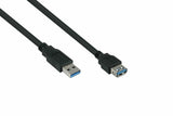 Kabelmeister UK30P-ASA-010S USB-kabel USB 3.2 Gen 1 (3.1 Gen 1) 1 m USB A 5 Gbit/sek. Sort
