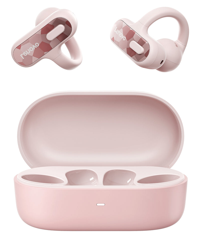 Lenovo X500 Headset True Wireless Stereo (TWS) Øre-clip-on, Open-ear Business/Everyday USB Type-C Bluetooth Lyserød