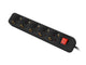 Lanberg PS1-05F-0300-BK stikdåse 3 m 5 AC stikkontakt(er) Indendørs Sort