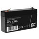 Green Cell AGM13 UPS batteri Blybatterier (VRLA) 6 V 1,3 At
