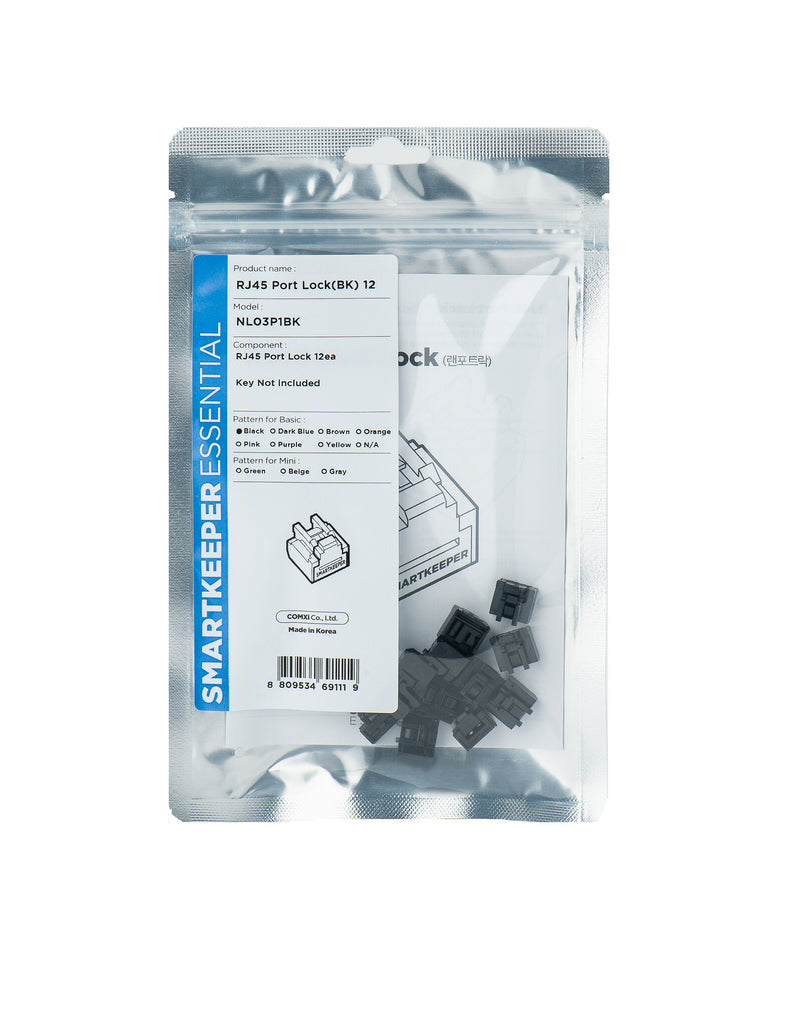 Smartkeeper NL03P1BK portblokering RJ-45 Sort 12 stk