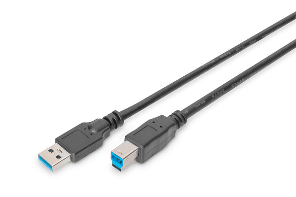 Digitus AK-300115-018-S USB-kabel USB 3.2 Gen 1 (3.1 Gen 1) 1,8 m USB A USB B Sort
