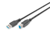 Digitus DB-300115-018-S USB-kabel USB 3.2 Gen 1 (3.1 Gen 1) 1,8 m USB A USB B 5 Gbit/sek. Sort