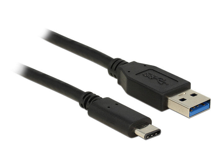 DeLOCK 1m USB3.1-C/USB3.1-A USB-kabel USB 3.2 Gen 2 (3.1 Gen 2) USB A USB C 10 Gbit/sek. Sort