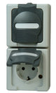Kopp 131456008 stikkontakt CEE 7/3 Sort, Grå