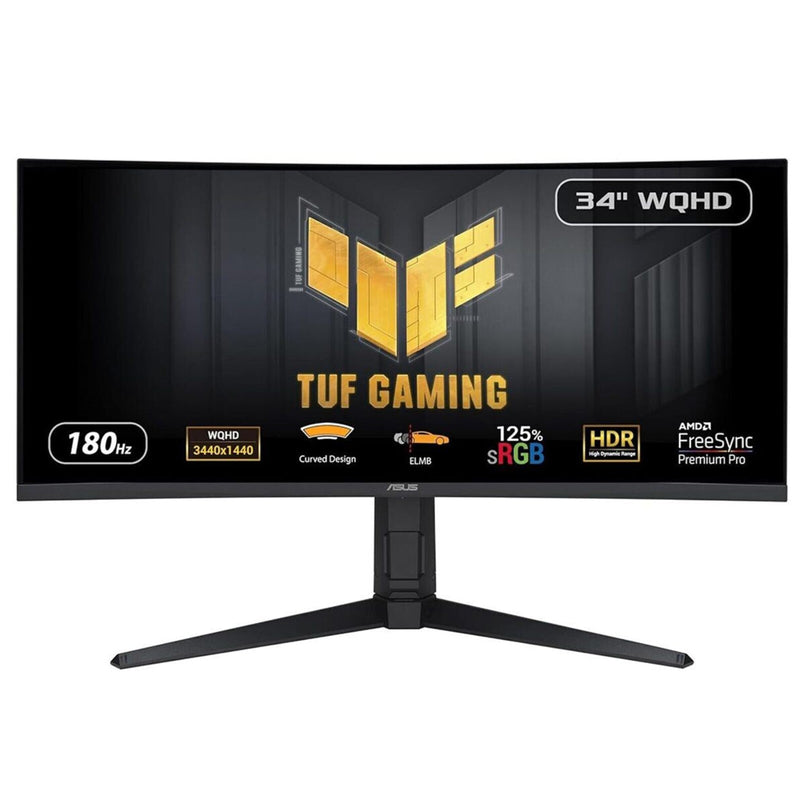 ASUS TUF Gaming VG34VQL3A computerskærm 86,4 cm (34") 3440 x 1440 pixel UltraWide Quad HD LCD Sort