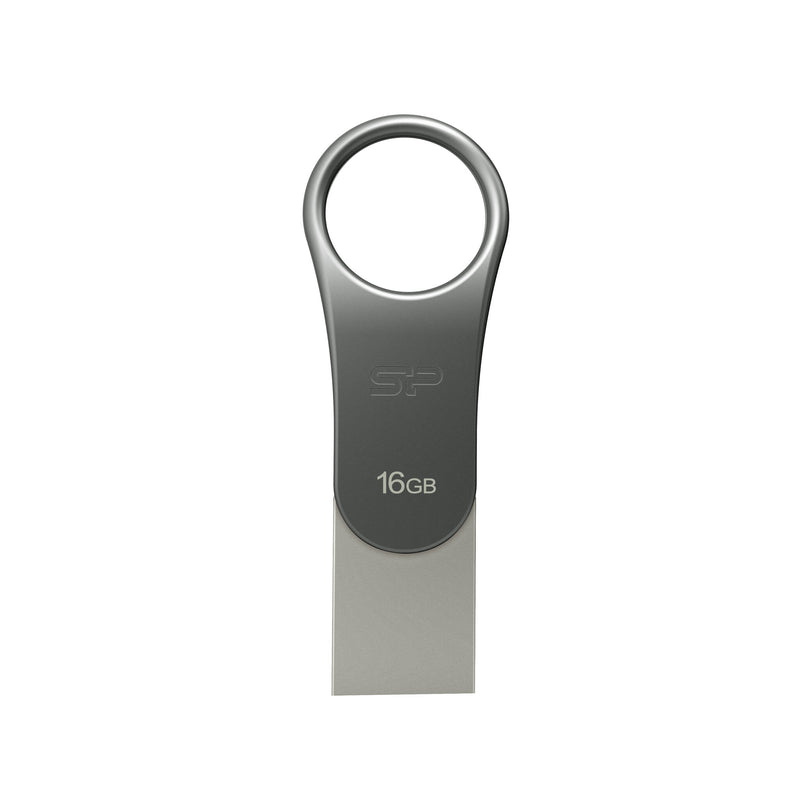 Silicon Power Mobile C80 USB-nøgle 16 GB USB Type-A / USB Type-C 3.2 Gen 1 (3.1 Gen 1) Titanium