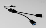 i-tec USB-A Cable HUB 2 port (2x USB-A) USB-kabel USB 3.2 Gen 1 (3.1 Gen 1) 0,1 m USB A 2 x USB A 5 Gbit/sek. Sort
